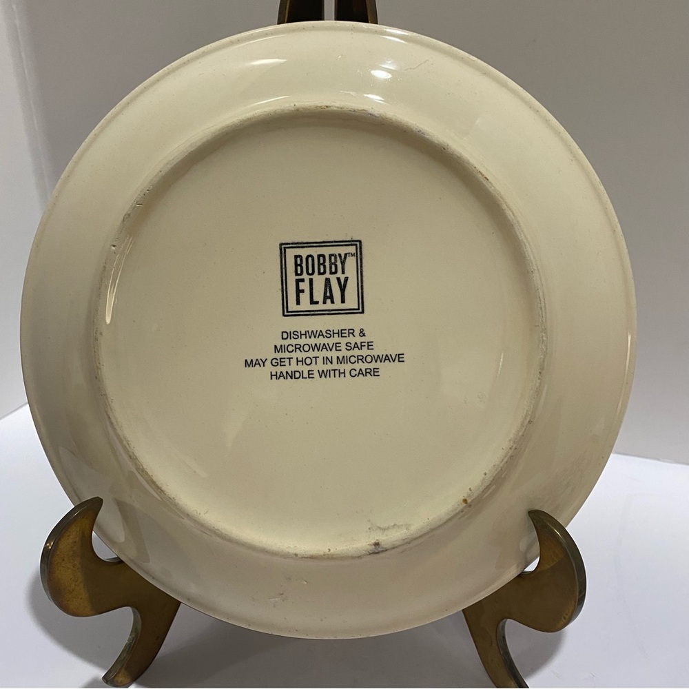 Bobby Flay Seville Red 8" Salad Plates Set of 2 Hand Painted Mediterranean - Picture 6 of 7